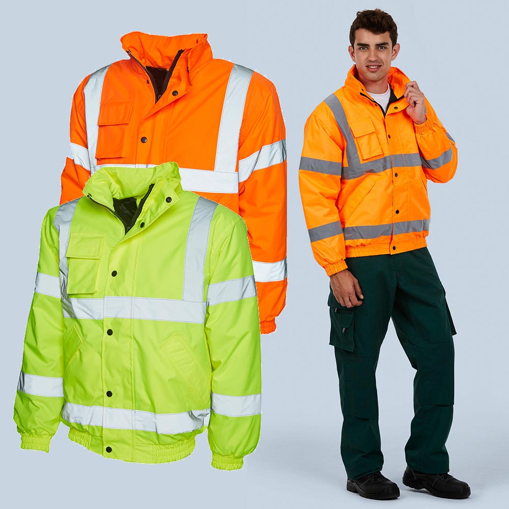 High Visible Bomber Jacket UC804 - Safe Workwear