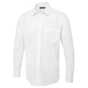 Uneek Men's Tailored Fit Long Sleeve Poplin Shirt UC713